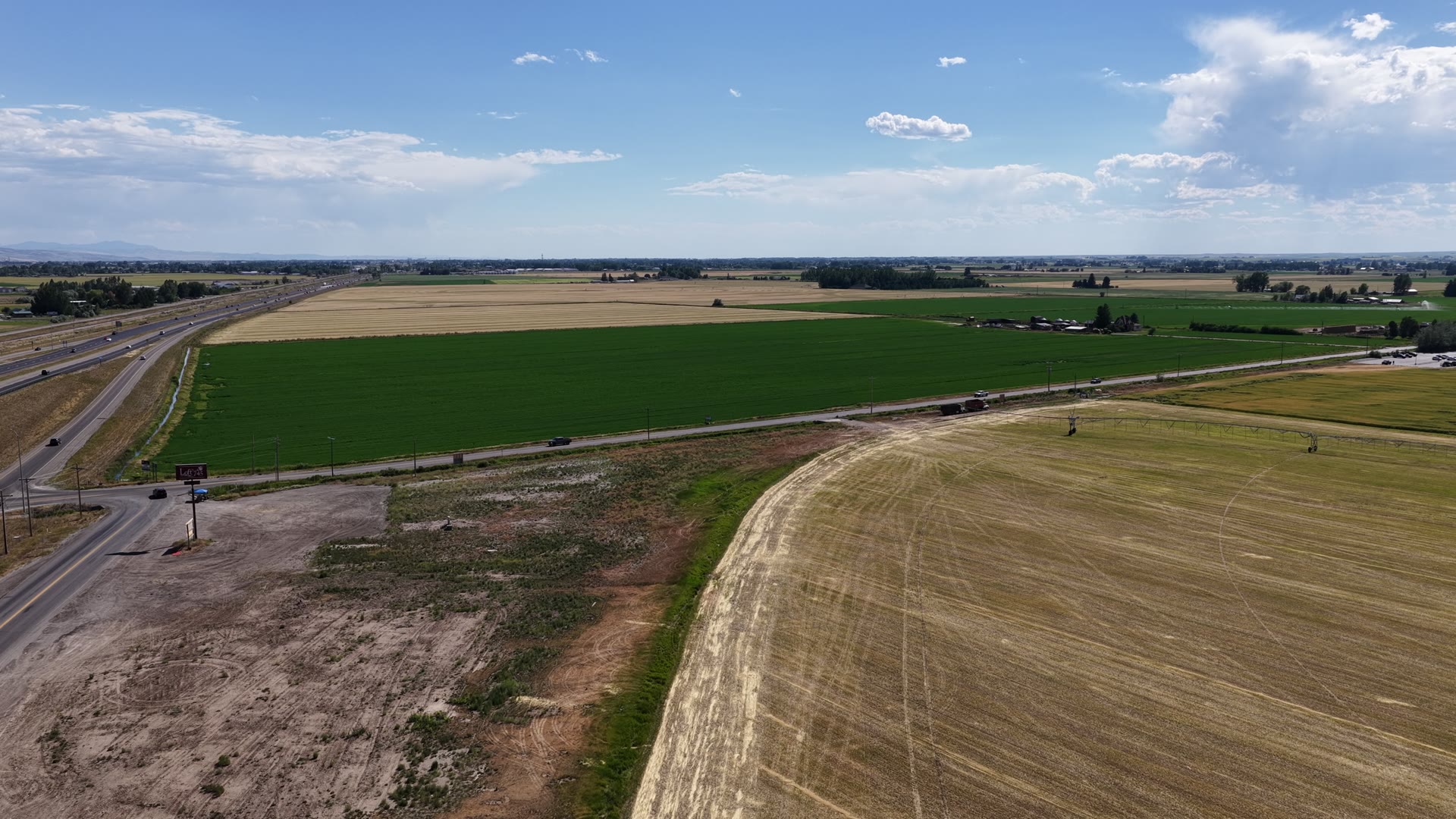 County Line — aerial over the site