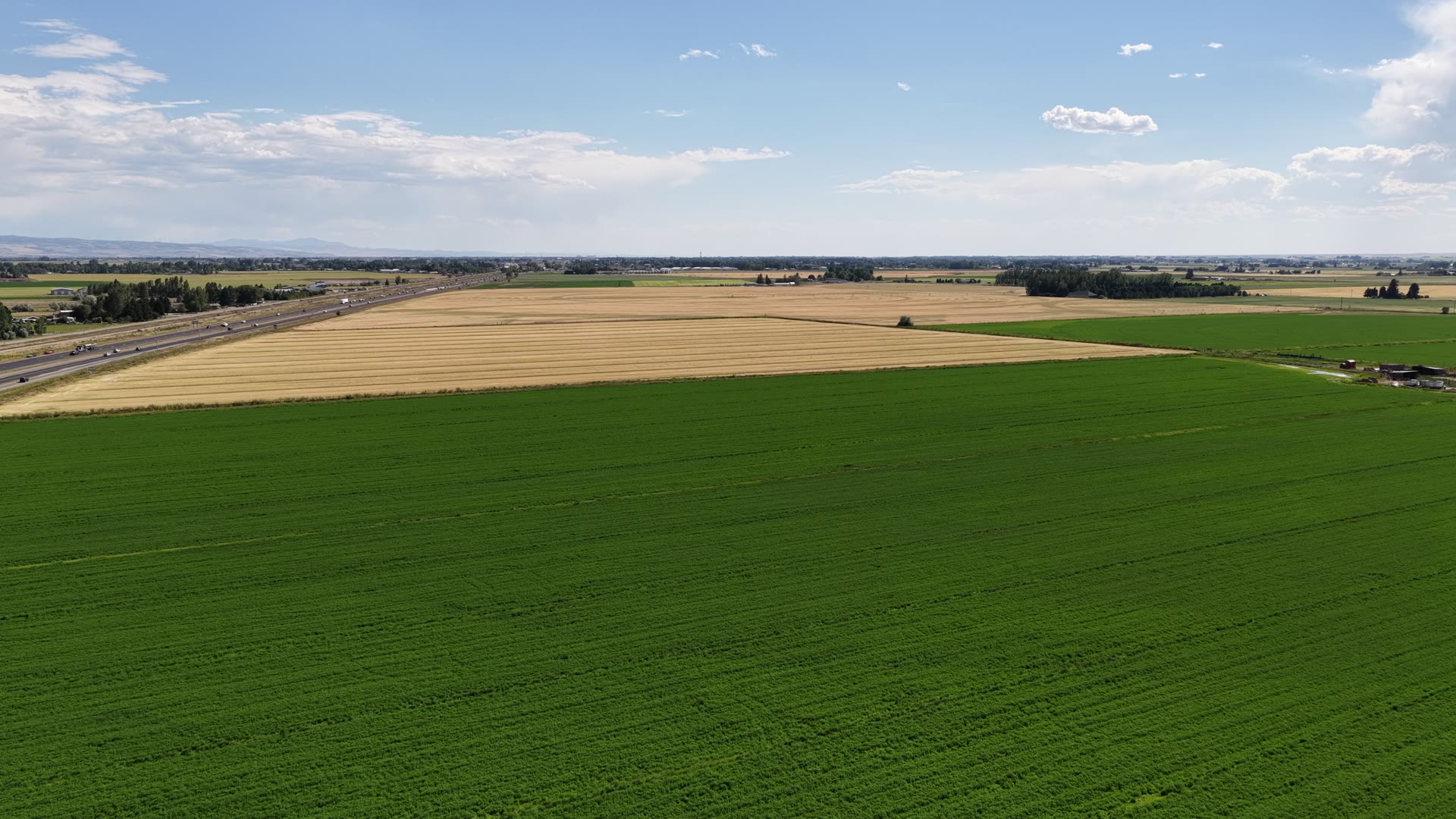 County Line — open fields along Highway 20