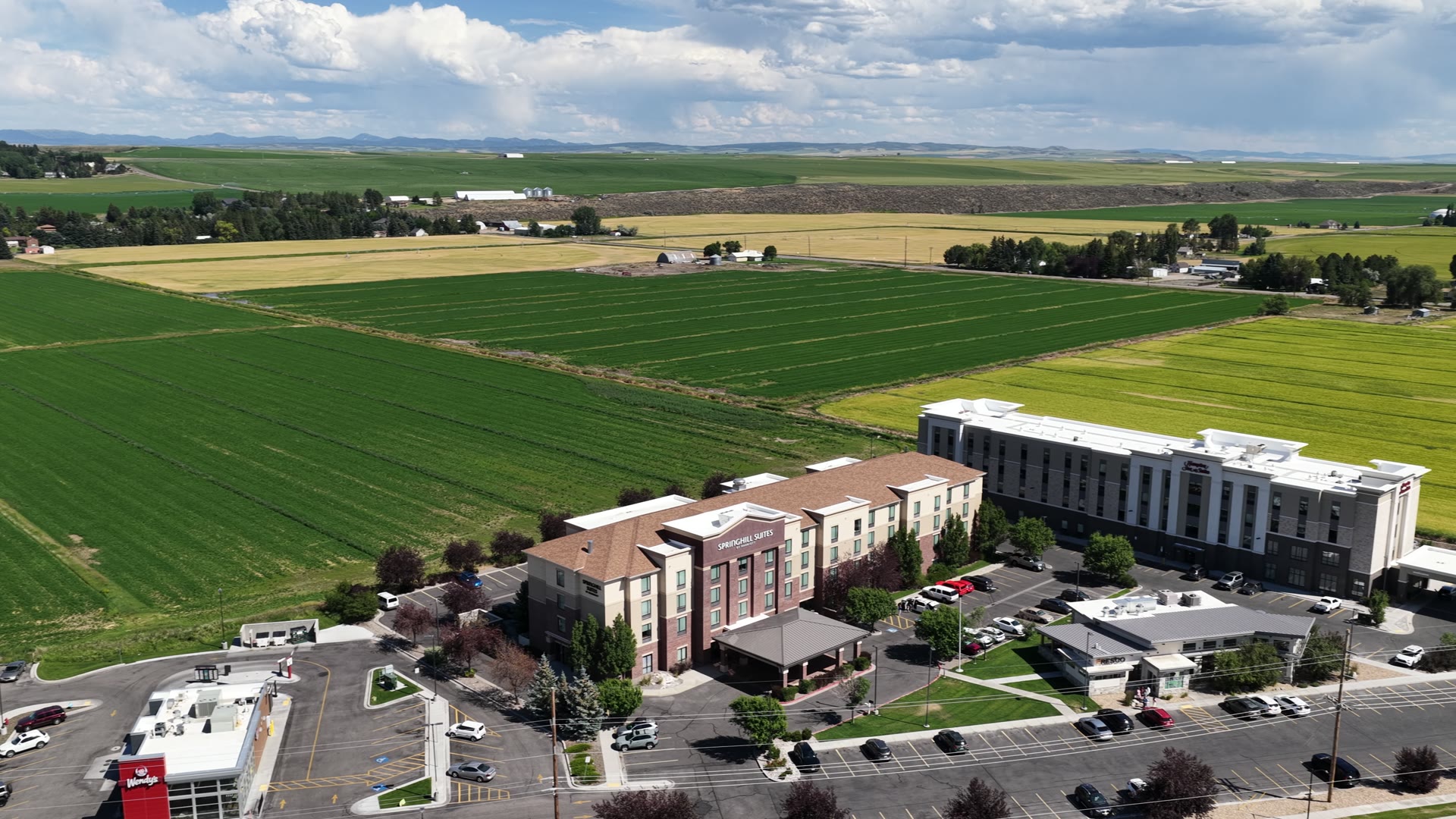 Rexburg Corner — aerial area view